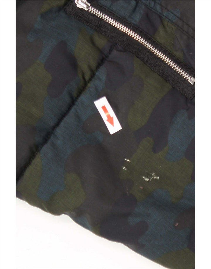 Женская утепленная куртка оверсайз с капюшоном Zara UK 6 XS, разноцветный камуфляж