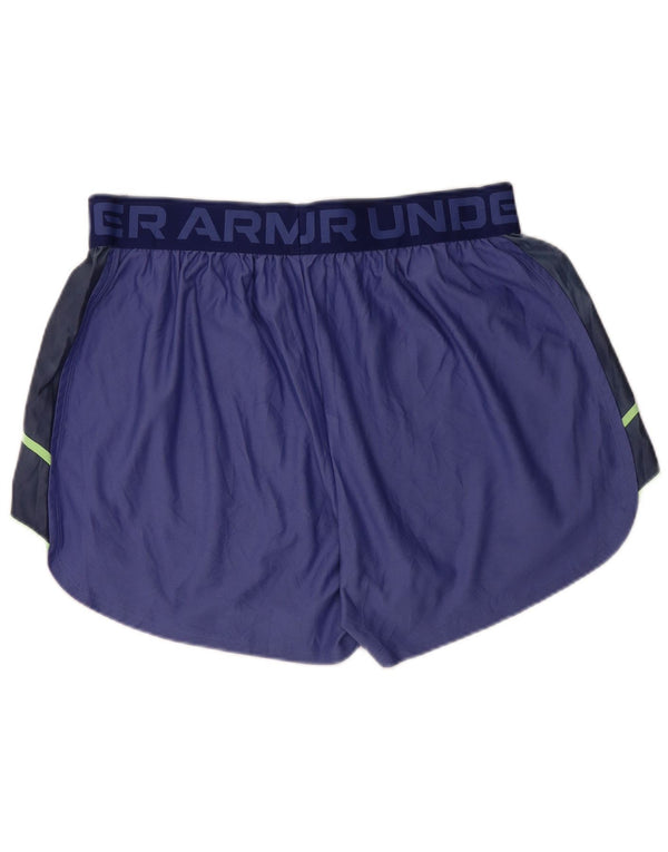 Женские спортивные шорты свободного кроя UNDER ARMOR UK 18 XL, фиолетовые с цветными блоками