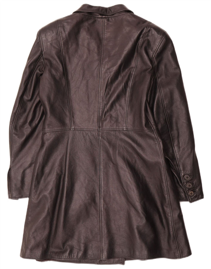 Винтажное женское кожаное пальто IT 44 Medium Black