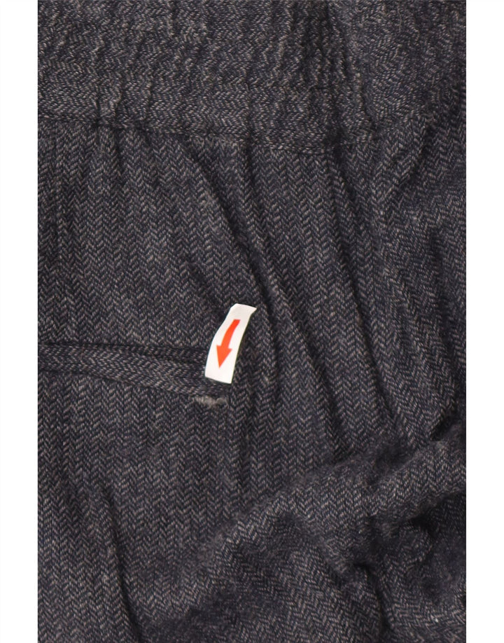 Женские джоггеры Zara Medium W28 L27 Темно-синие с узором «елочка» из вискозы