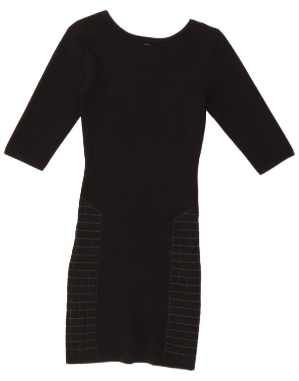 Женское облегающее платье с рукавом 3/4 Calvin Klein Jeans UK 4 XS в черную полоску