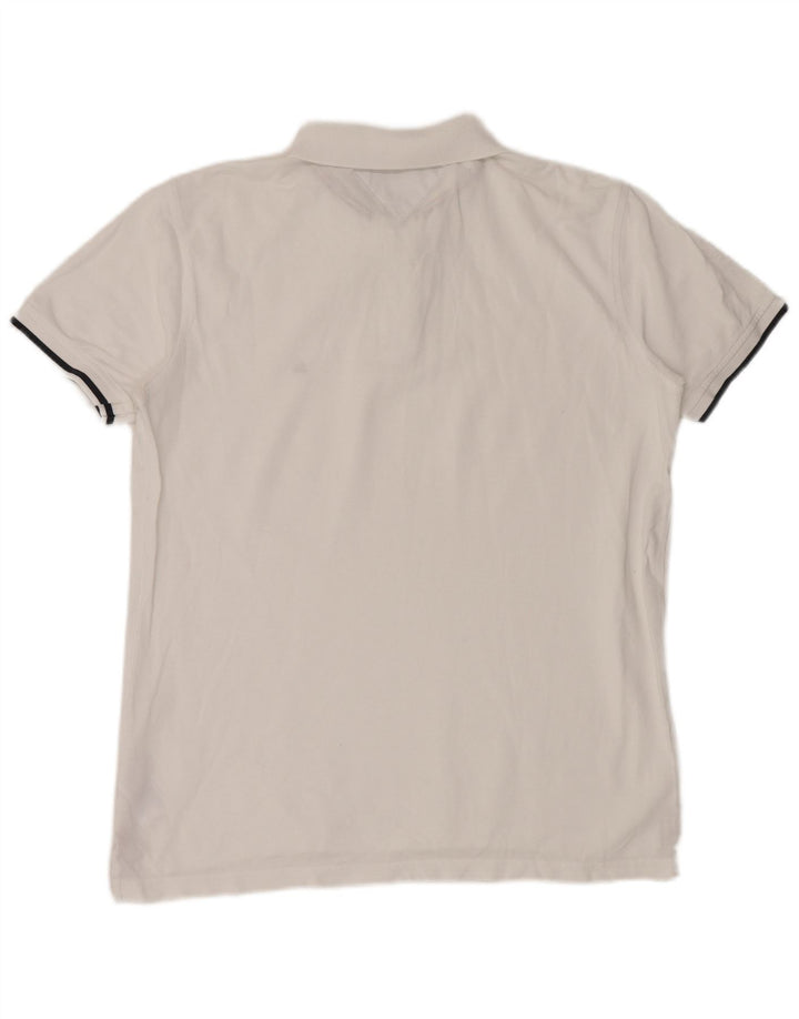 TOMMY HILFIGER Мужская рубашка поло стандартного кроя, большой размер, белый хлопок