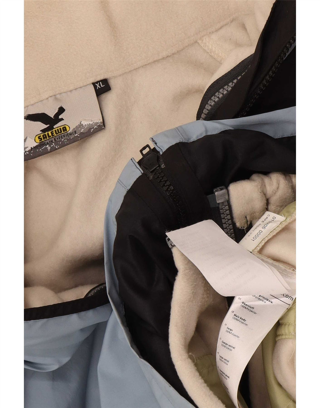 Мужская лыжная куртка SALEWA UK 42 XL, синяя, полиэстер с цветными блоками