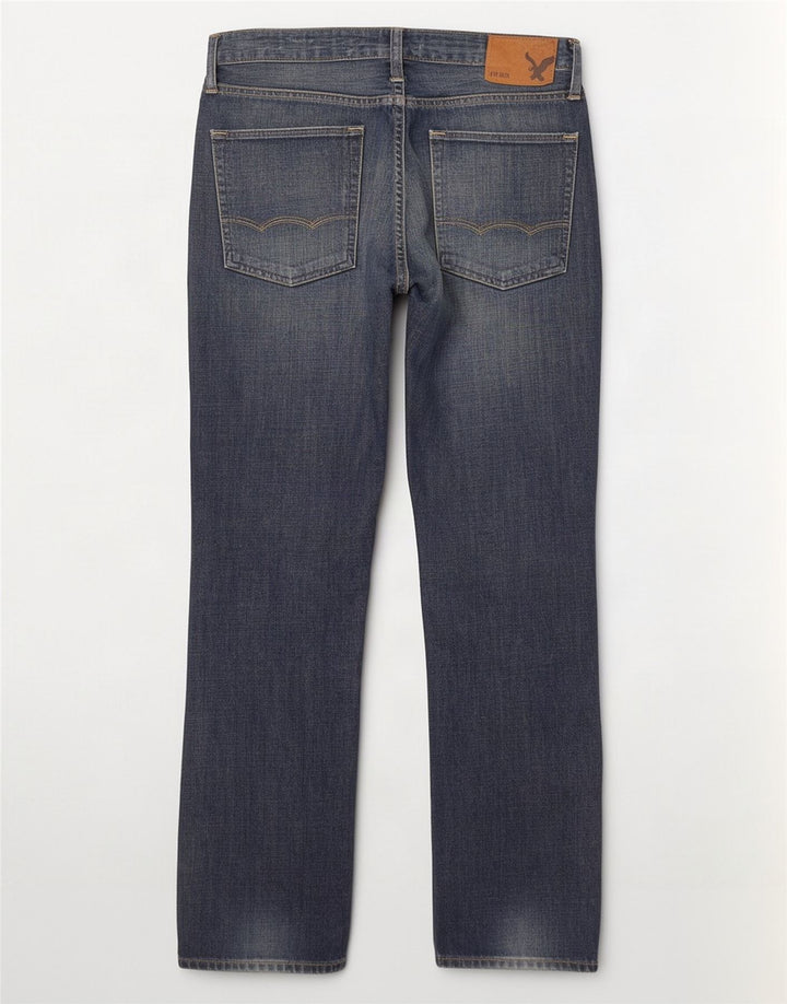 Мужские прямые джинсы American Eagle W33 L32, синий хлопок