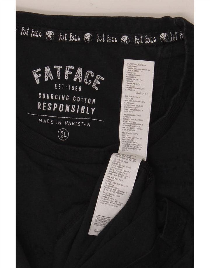 Мужская футболка Fat Face Top 2XL, черный хлопок