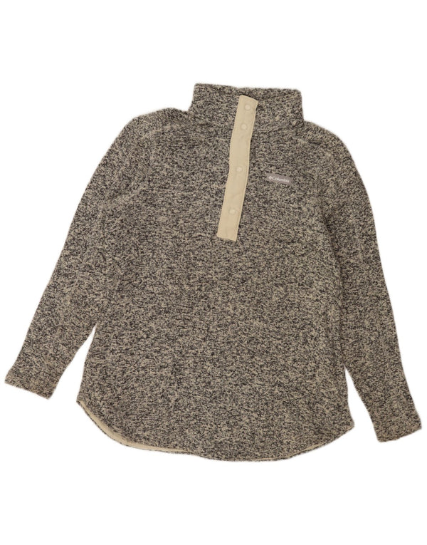 Мужской свитер Columbia на пуговицах, большой серый полиэстер с крапинками