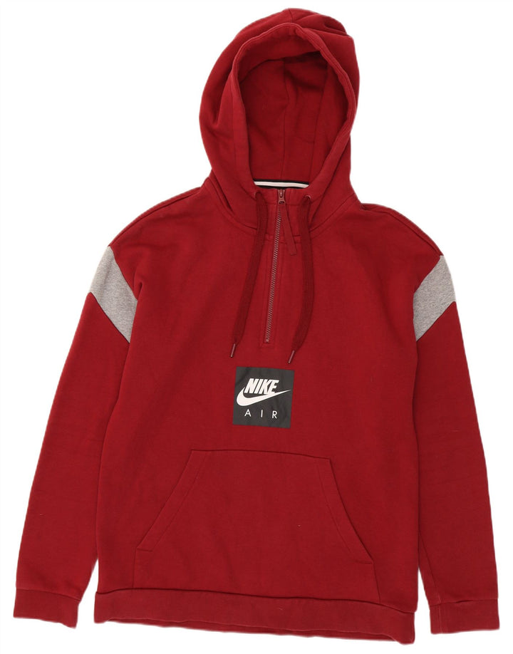 Мужской джемпер с капюшоном Nike среднего красного цвета, хлопок