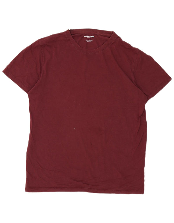 Мужская футболка Jack & Jones Top большого размера, бордовый хлопок