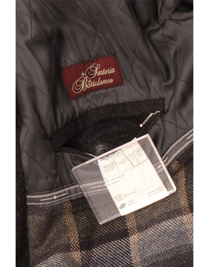 Moessmer Мужское Пальто IT 56 3XL Серое Шерстяное