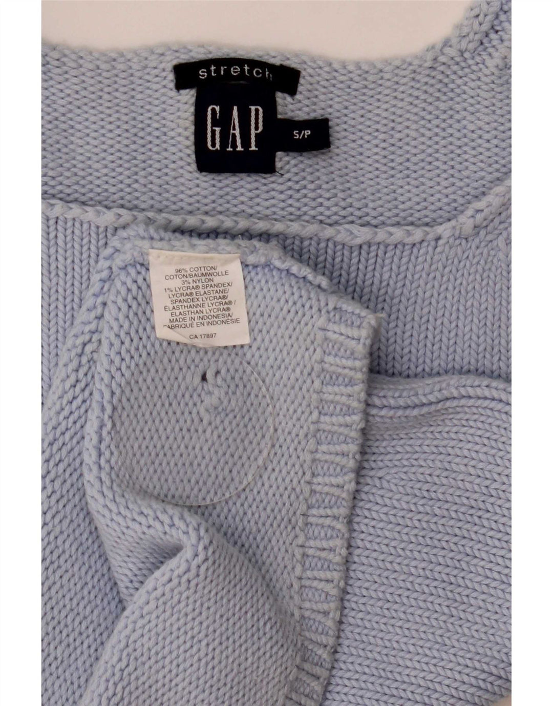 Женский укороченный вязаный топ на бретельках Gap UK 8, маленький синий хлопок