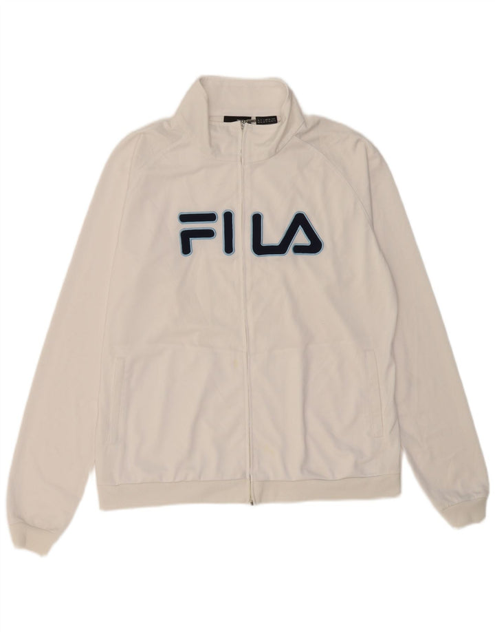 Fila Женский спортивный костюм с графическим рисунком, верхняя куртка UK 16, большой белый
