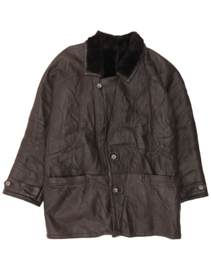 Мужское пальто из овчины VINTAGE IT 52 XL, черная овчина