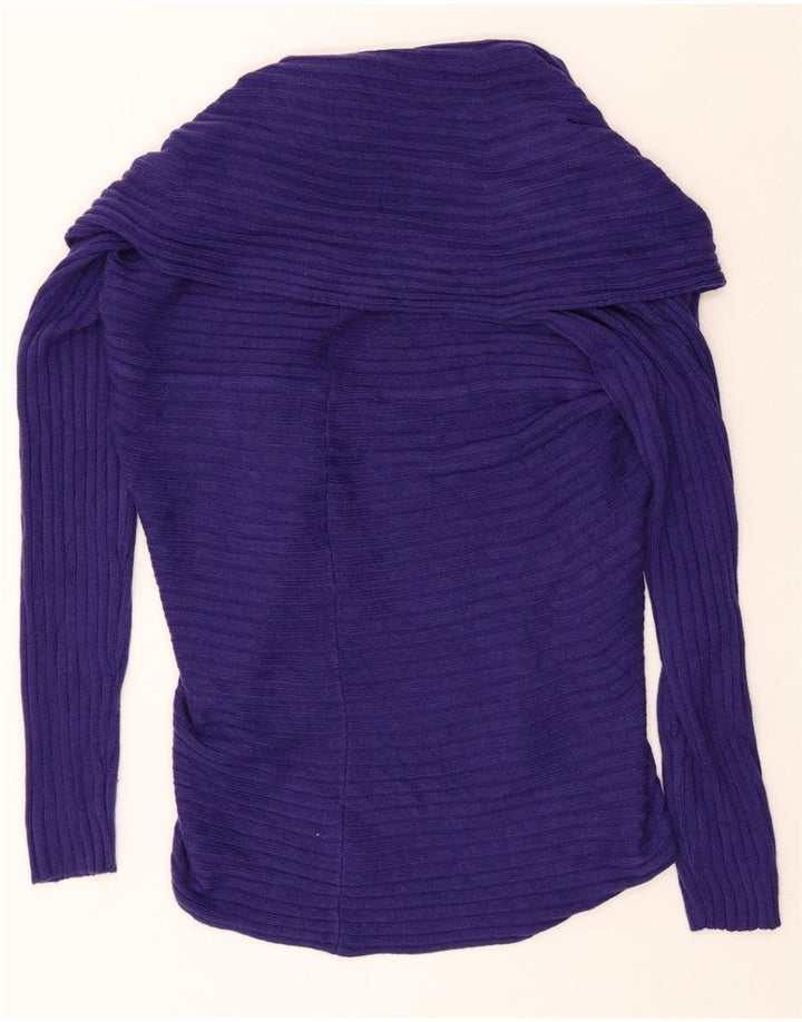 MOSSIMO Womens Open Cardigan Sweater UK 16 Large Navy Blue Acrylic Vintage Mossimo and Second-Hand Mossimo from Messina Hembry 