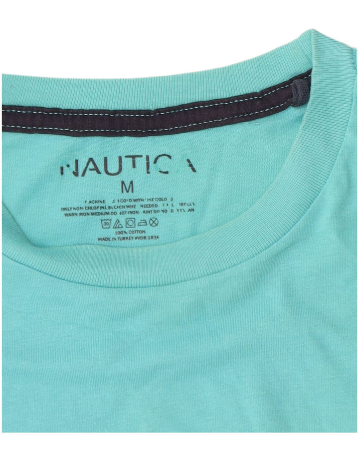 Мужская футболка Nautica с графическим рисунком, средний бирюзовый хлопок