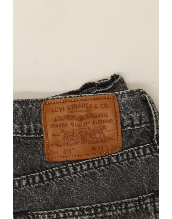Мужские джинсы Levi's 511 Slim W31 L30 Серые хлопковые