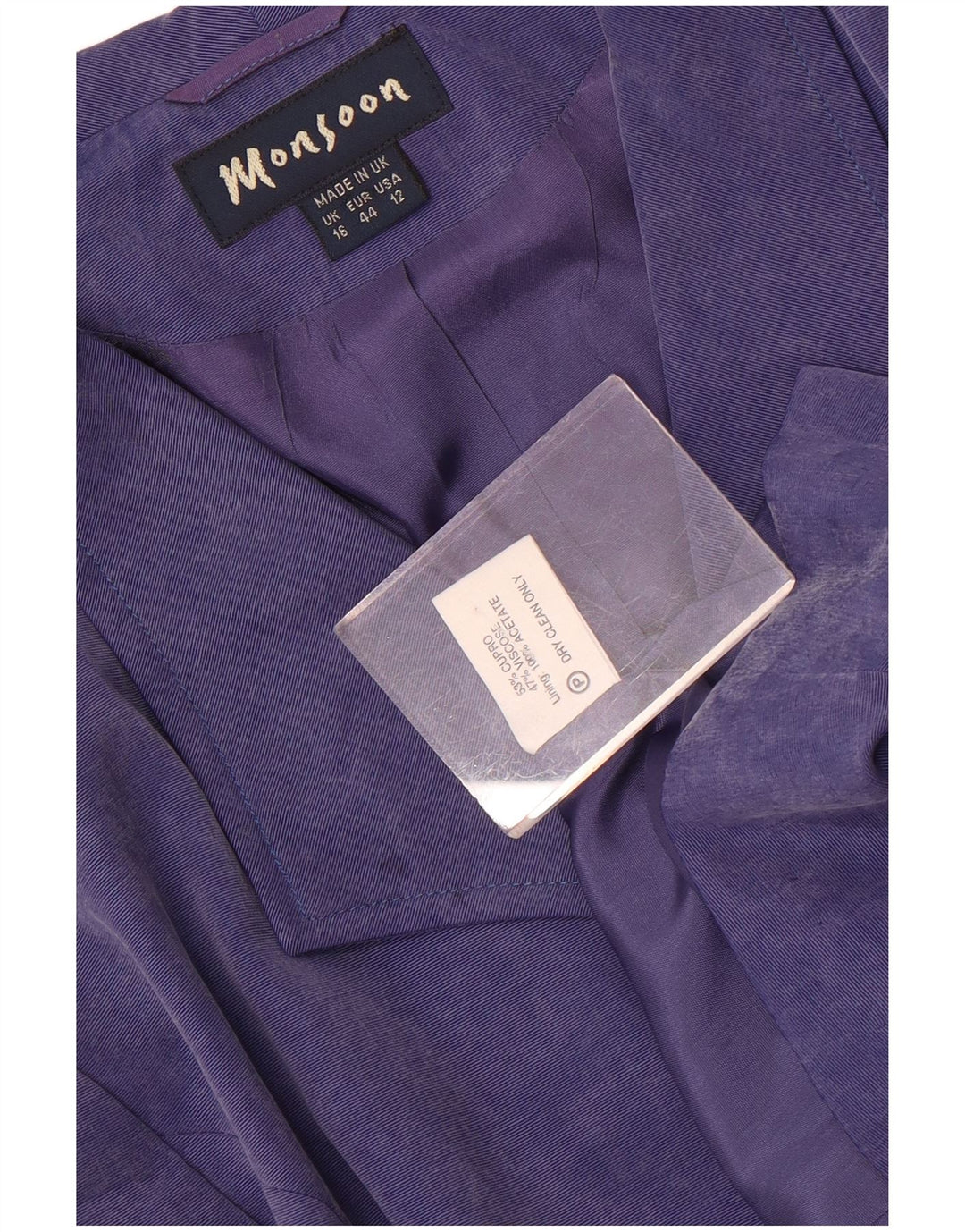 Женский пиджак Monsoon на 5 пуговицах, Великобритания, 16, большой фиолетовый, купро