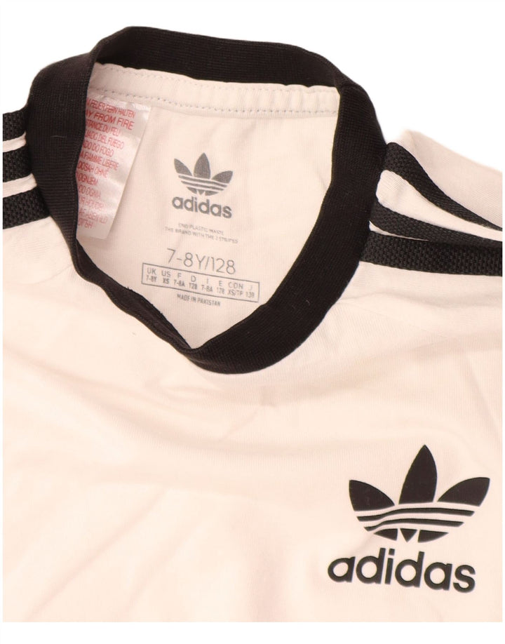 Футболка Adidas для мальчиков, топ 7-8 лет, белый хлопок