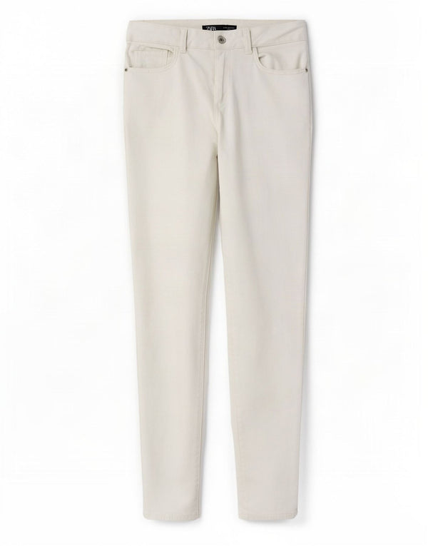 Женские повседневные брюки скинни Zara EU 36 XS W26 L27, белые