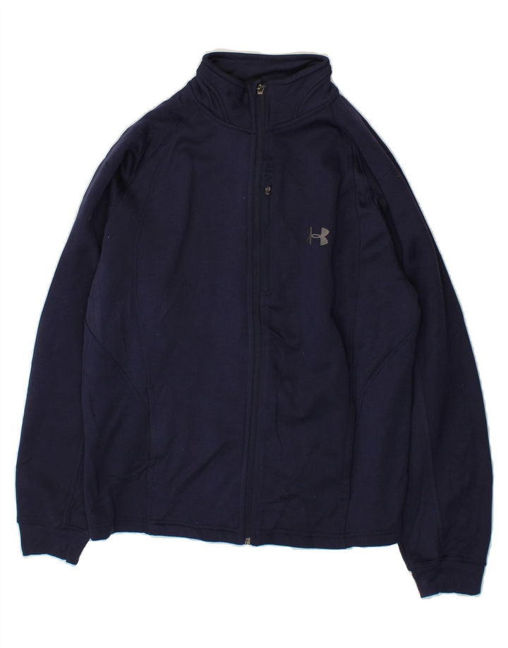 UNDER ARMOUR Mens Tracksuit Top Jacket Medium Navy Blue Polyester Vintage Under Armour and Second-Hand Under Armour from Messina Hembry 