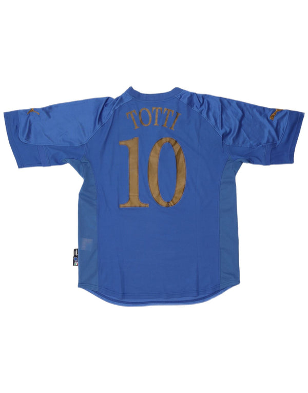 Puma Мужская Италия 2004-2006 Домашняя рубашка XL Синяя с цветными блоками Полиэстер Спортивная