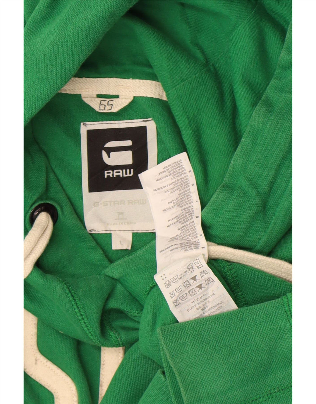 Мужской джемпер с капюшоном G-Star с рисунком, большой зеленый, хлопок