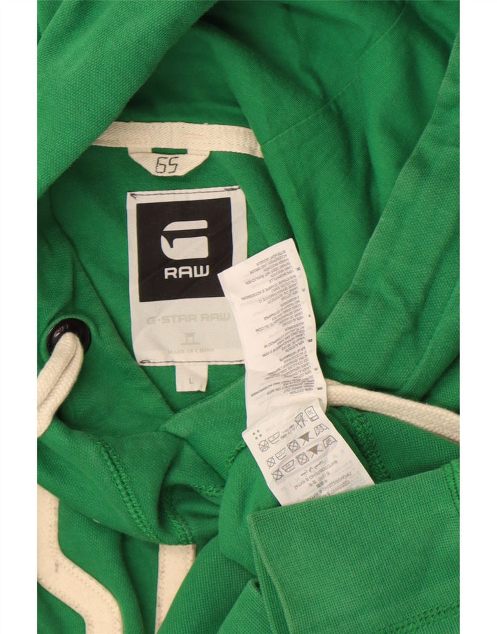 Мужской джемпер с капюшоном G-Star с рисунком, большой зеленый, хлопок