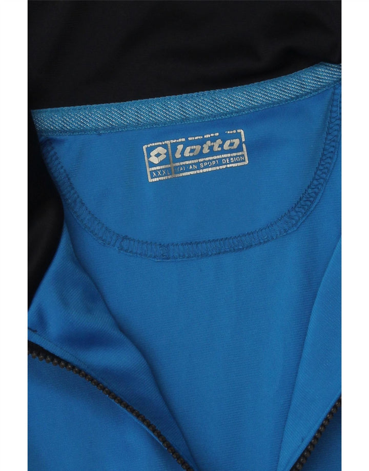 Мужской спортивный костюм Lotto, верхняя куртка 3XL, синий полиэстер с цветными блоками