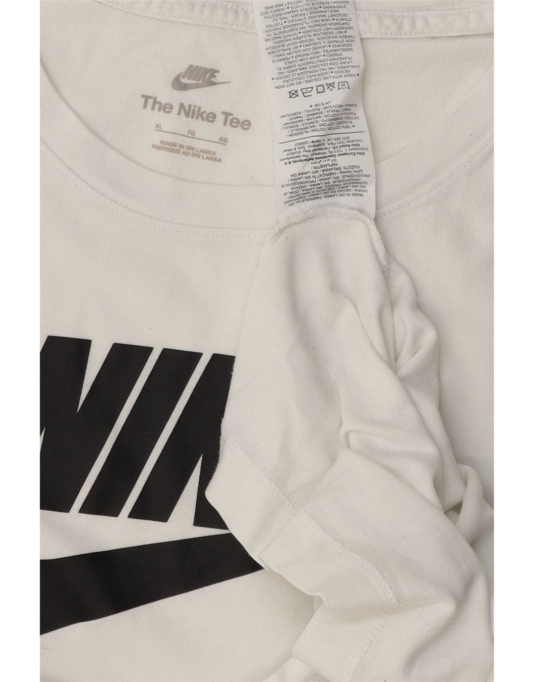 NIKE Mens Graphic T-Shirt Top XL White Cotton