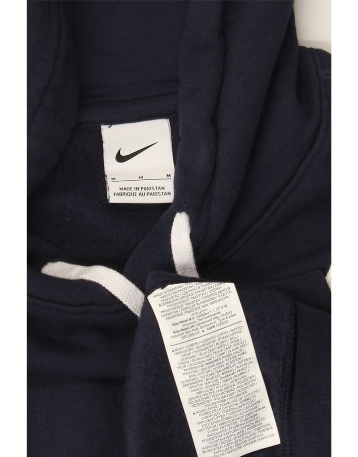 Мужской джемпер с капюшоном Nike среднего размера, темно-синий, хлопок