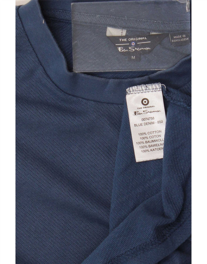 Мужская футболка Ben Sherman Top среднего размера, темно-синяя, хлопок