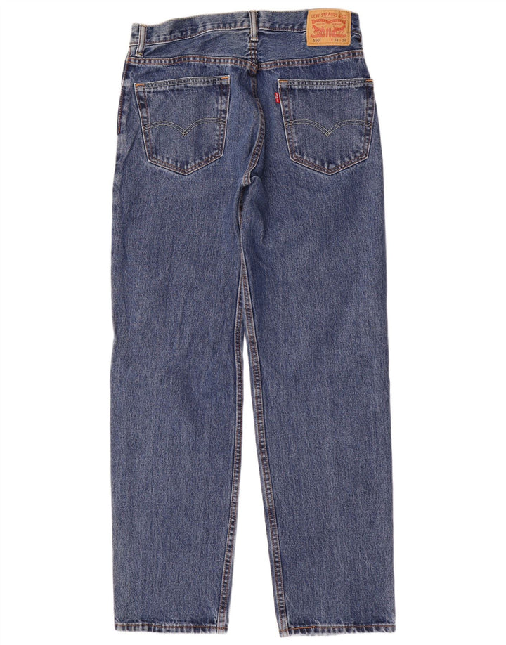 Мужские прямые джинсы LEVI'S 550 свободного кроя W34 L34 синие, хлопок