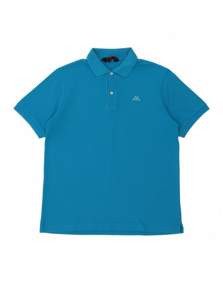 KAPPA Mens Polo Shirt Medium Blue Cotton