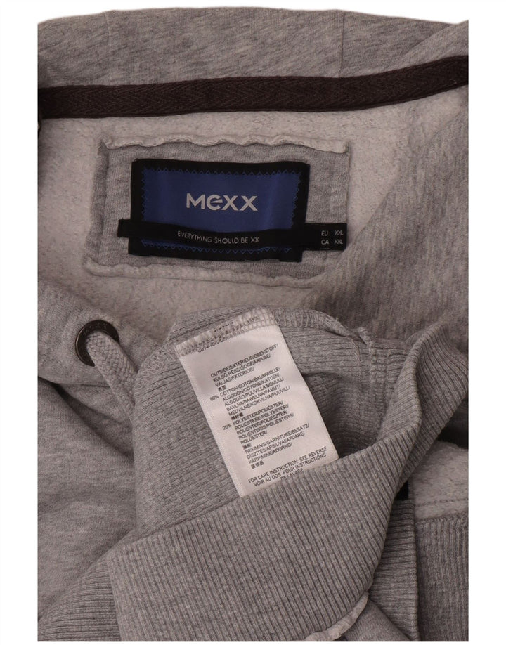 Мужской джемпер с капюшоном Mexx с рисунком 2XL, серый хлопок