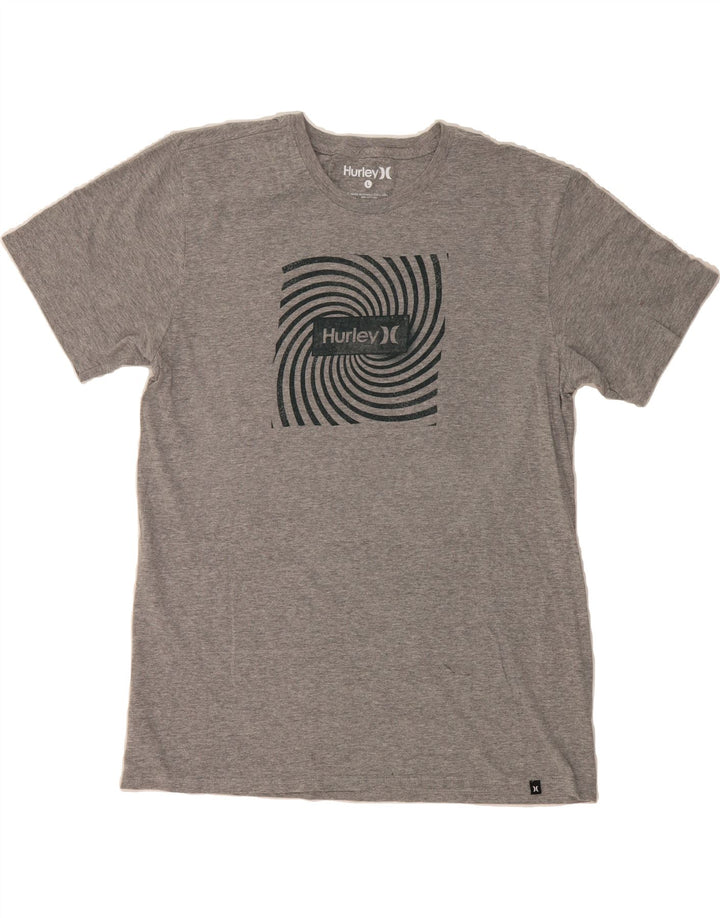 HURLEY Mens Graphic T-Shirt Top Large Grey Cotton Vintage Hurley and Second-Hand Hurley from Messina Hembry 