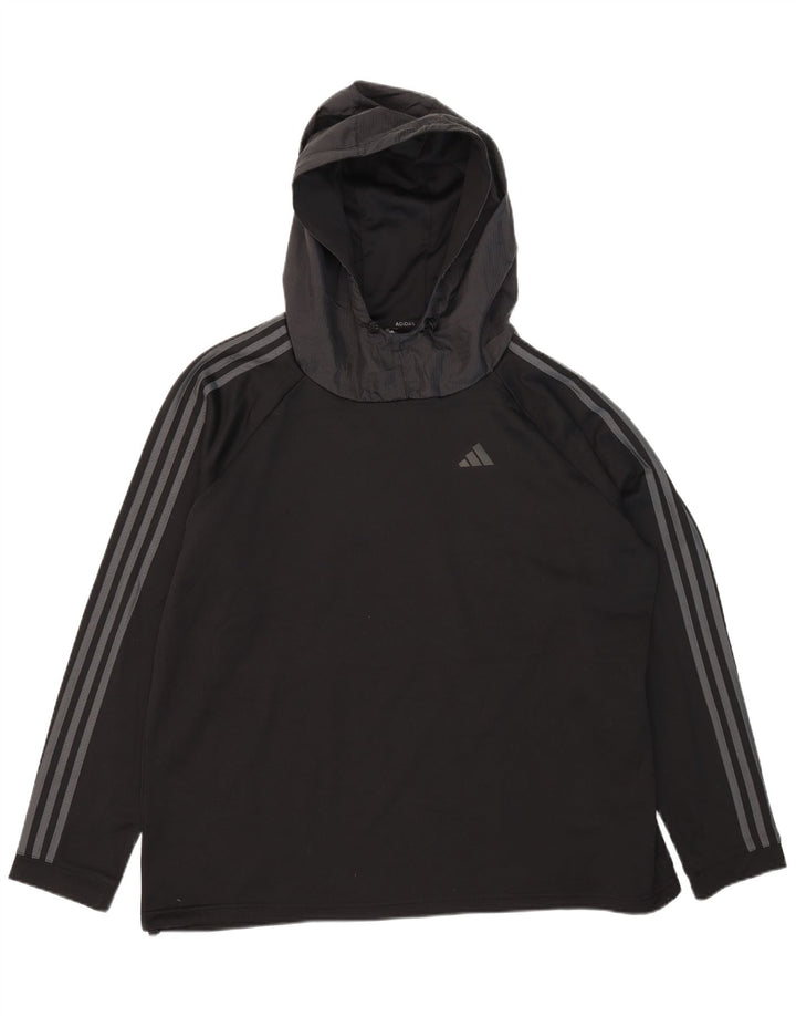 Мужской джемпер с капюшоном Adidas Aeroready 2XL, черный полиэстер