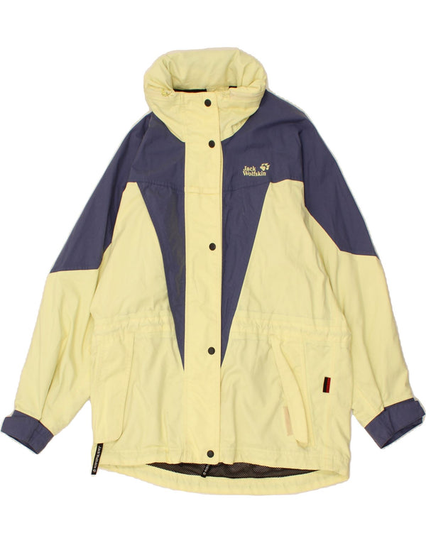 JACK WOLFSKIN Женская ветровка UK 6 XS Желтая цветных блоков