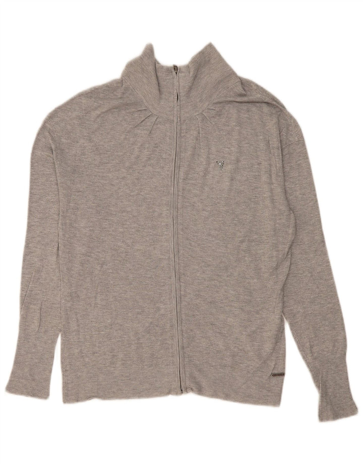 Guess Женский свитер-кардиган UK 12 Средне-серый вискоза