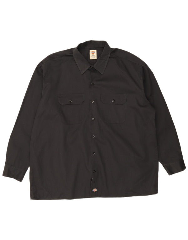 Мужская рубашка Dickies 2XL черная из полиэстера