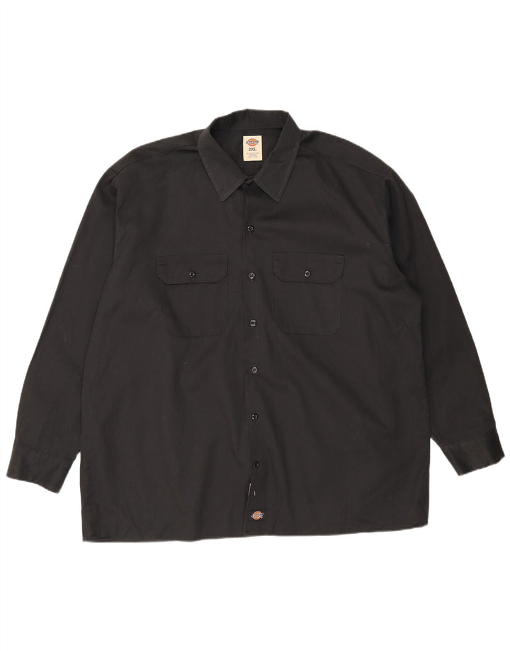 Мужская рубашка Dickies 2XL черная из полиэстера
