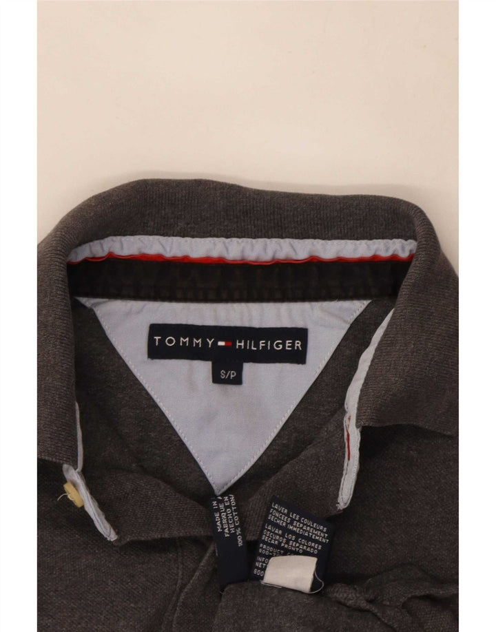 Мужская рубашка-поло Tommy Hilfiger, маленькая серая, хлопок