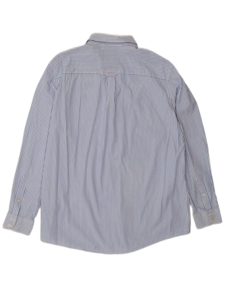 Crew Clothing Мужская рубашка классического кроя XL из хлопка в синюю полоску