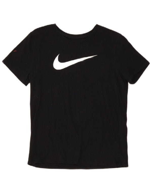Женская футболка с рисунком Nike Dri Fit Top UK 10, маленькая черная