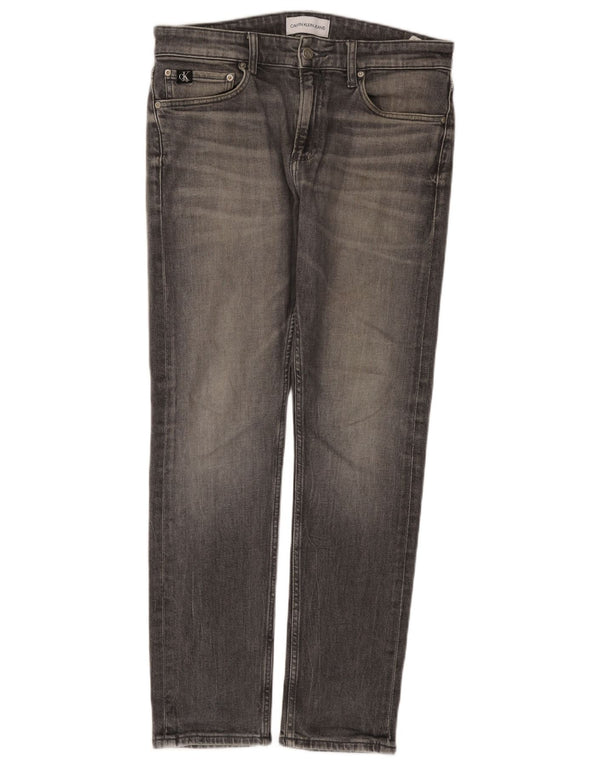 Мужские джинсы Larston Slim W32 L30 Calvin Klein, серый хлопок