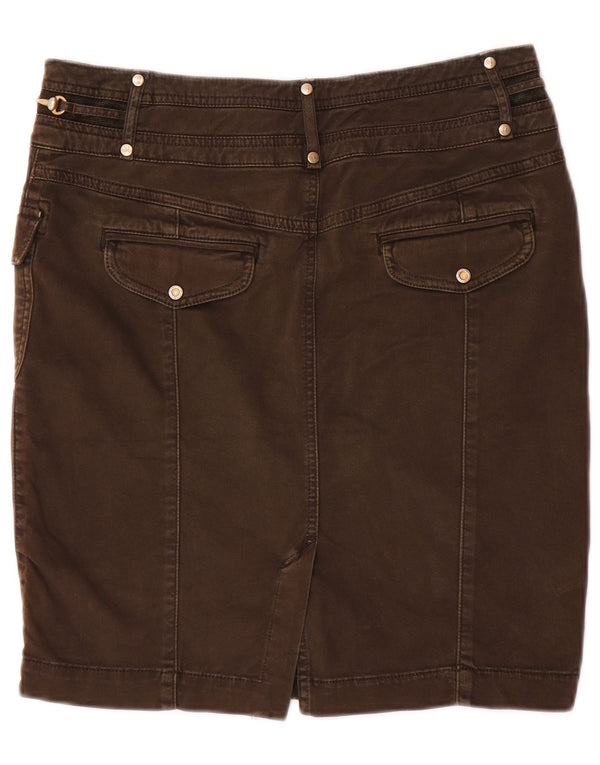 Trussardi Женская джинсовая юбка IT 42 Medium W28 Коричневый хлопок