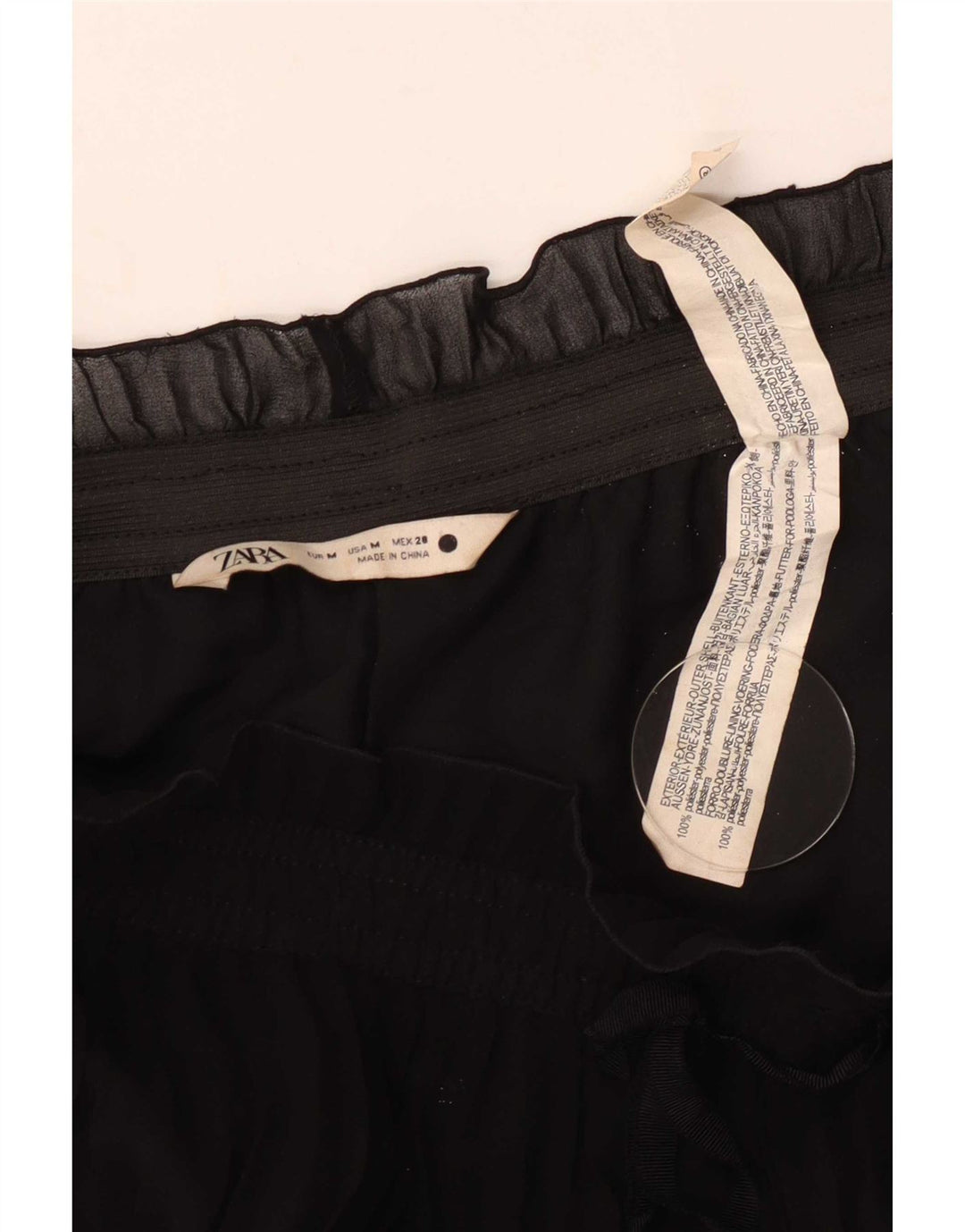 Женские брюки-капри с высокой талией Zara, средние W28 L20, черные
