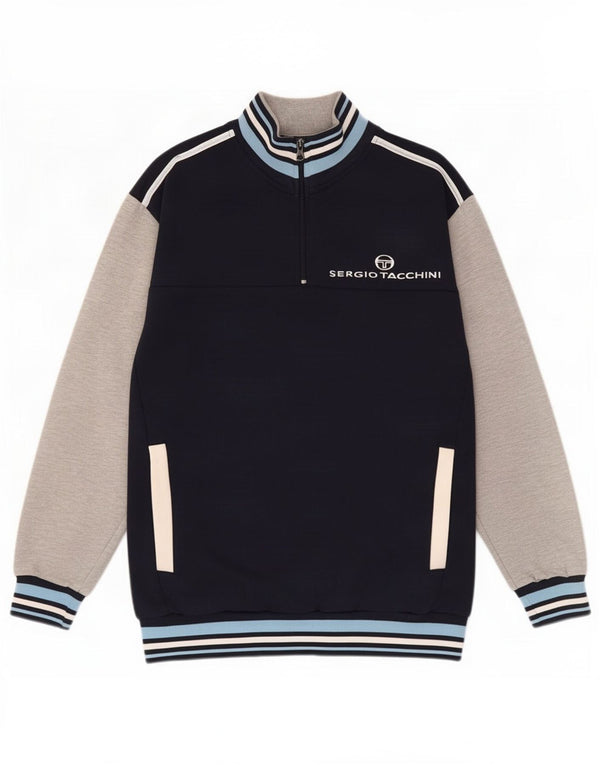 Женский свитер с рисунком Sergio Tacchini UK 14, средний, темно-синий