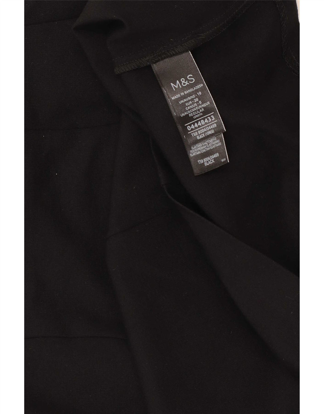 Женская мини-юбка Marks & Spencer UK 10, маленькая W27, черная вискоза