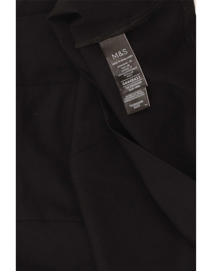 Женская мини-юбка Marks & Spencer UK 10, маленькая W27, черная вискоза