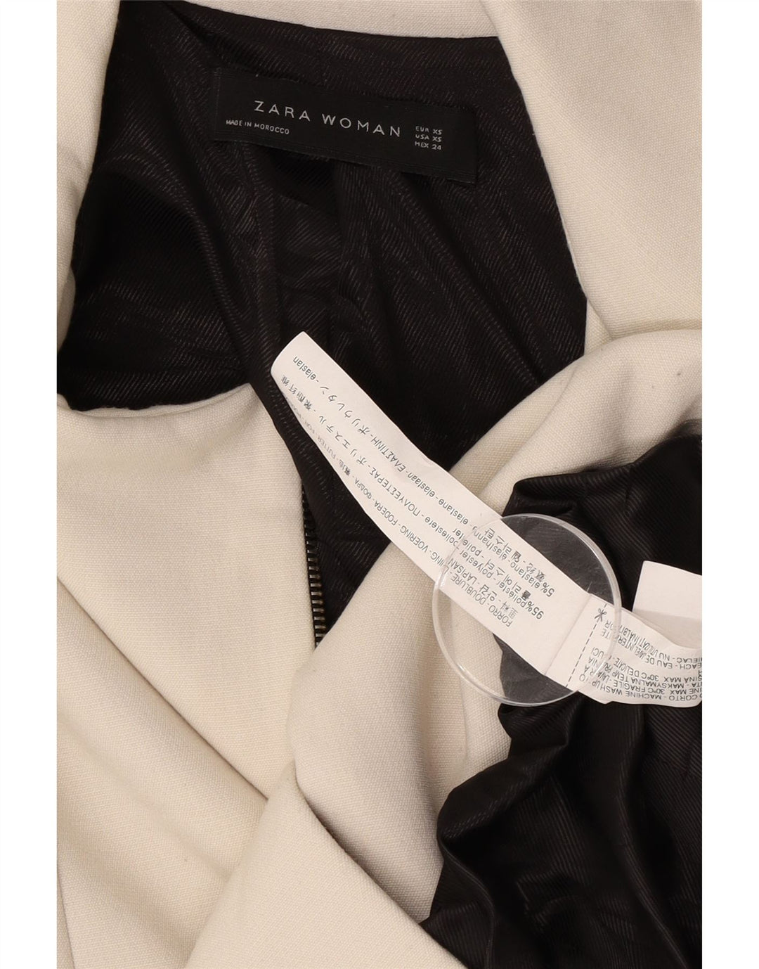Женское пальто Zara UK 6 XS Off White из полиэстера