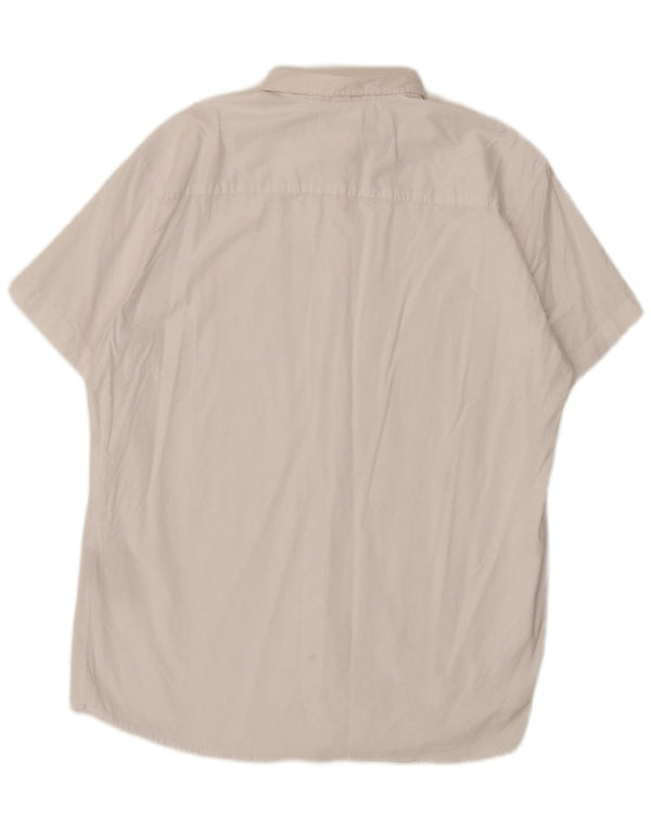 Мужская рубашка с коротким рукавом Jack & Jones 2XL, белый хлопок